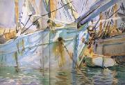 John Singer Sargent In a Levantine Port (mk18) oil painting on canvas